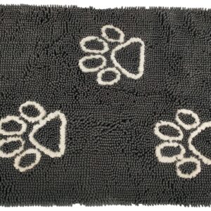 Eine Clean Paws Schmutzfangmatte mit Pfotenabdrücken, entworfen für Clean Paws.